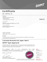 GHMT-Certificate 2C Permanent Link Class E<sub>A</sub> AMJ1400 / AMJ-SL Module