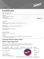 GHMT TA certificate 2CCH EA UMJ500 UUTP 4x2xAWG231 Cat.6A LSZH PC UUTP Cat6A MP8 500 LSZH UMJ-SL mo C6A T568A