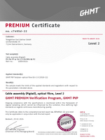 GHMT PVP Level2 P2 certificate FO pigtail E2000 PC black