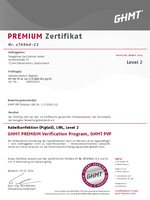 GHMT PVP Level2 P2 Zertifikat LWL Pigtail E2000 APC gruen