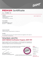 GHMT PVP Level2 P2 certificate FO adapter LC duplex PC violet