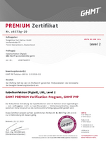 GHMT PVP Level2 P2 Zertifikat LWL Pigtail LC APC OS2