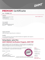 GHMT PVP Level2 P2 certificate FO adapter LC duplex PC blue