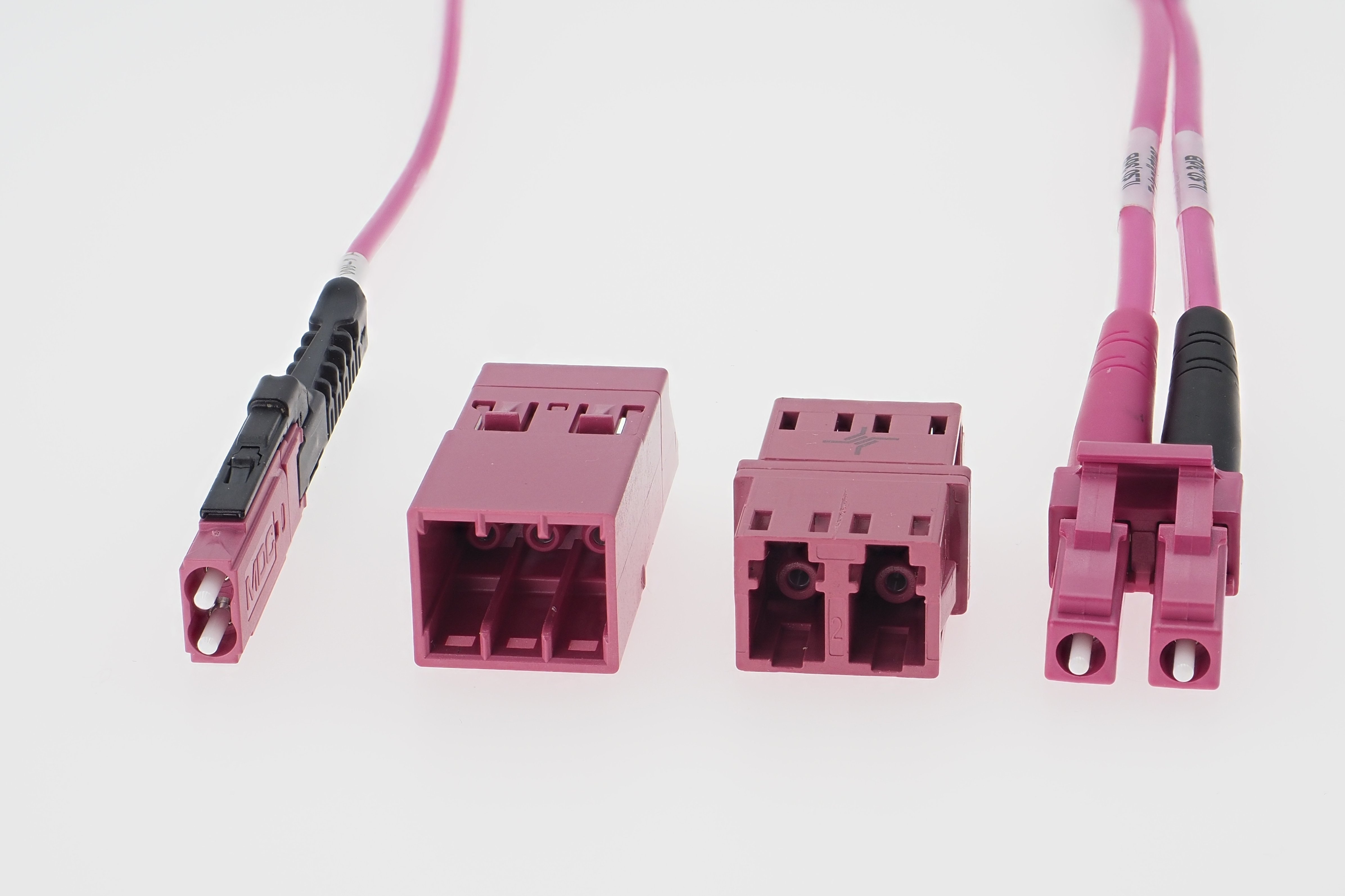 MDC duplex connector and hex adapter