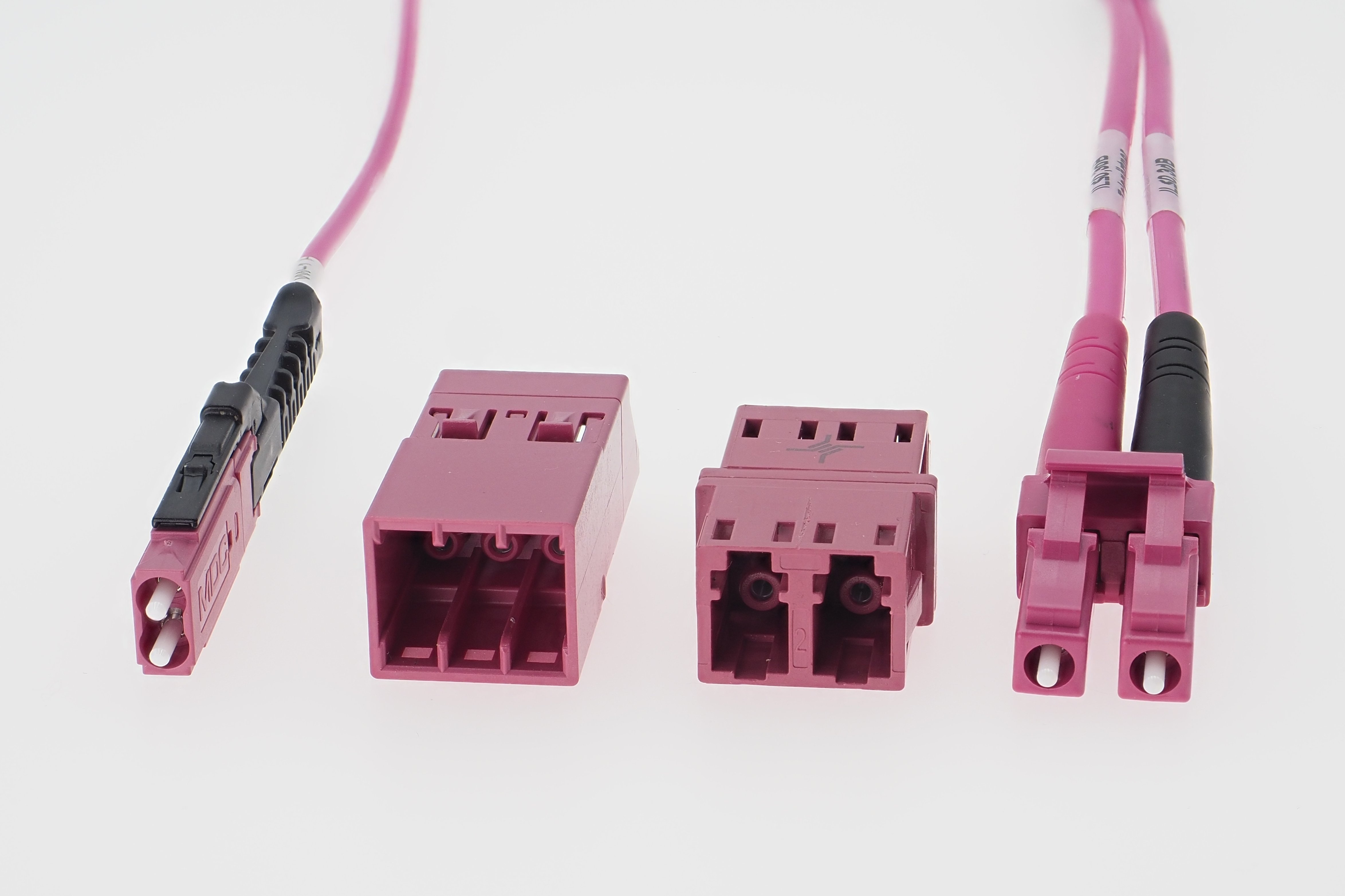 MDC duplex connector and hex adapter