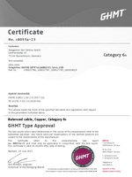 GHMT TA certificate BC 6A AMJ500 UFTP 4x2xAWG231 Cat.6A LSZH