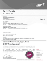 GHMT TA certificate PL EA AMJ500 UFTP 4x2xAWG231 Cat.6A LSZH AMJ-SL Modul Cat.6A